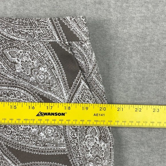 Banana Republic‎ Skirt Womens 14 Brown Pencil Lined Paisley Pockets Stretch - Picture 11 of 15
